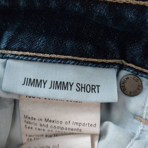 PAIGE Jimmy Jimmy Denim Jean Shorts Candace size 27 Revolve - Picture 8 of 9